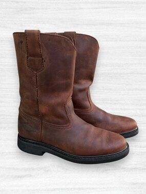 Diamondback Brown Leather Wellington Pull On Ranch Work Heritage Chore Boots 9